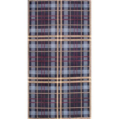 Blue Tartan Rug 150 x 80